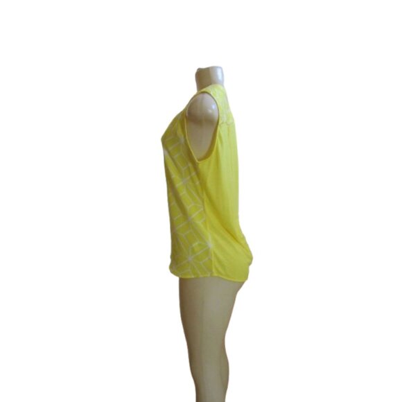 New w Tags, Nanna & Gracie Yellow Diamond Sleeveless Top SZ M - Picture 3 of 4
